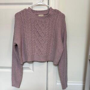 Altar’d State - size S - Cable Knit Cropped Sweater in Mauve